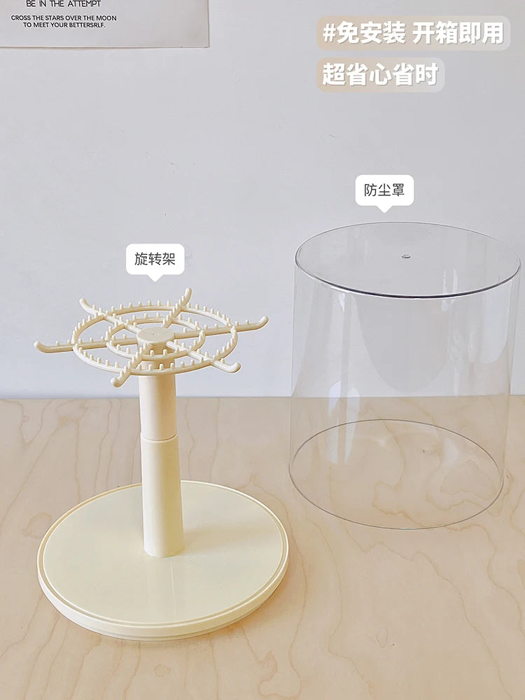 Labubu Pendant Display Box Rotating Transparent Labubu Doll Handmade Blind Box Storage Display Rack Decoration In Stock
