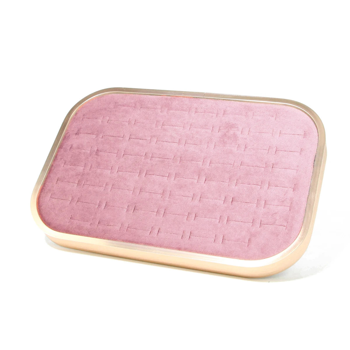High-grade Metal-edged Jewelry Tray Inside Sufiber Velvet Jewelry Tray Necklace Ring Pendant Bracelet Storage Display Tray
