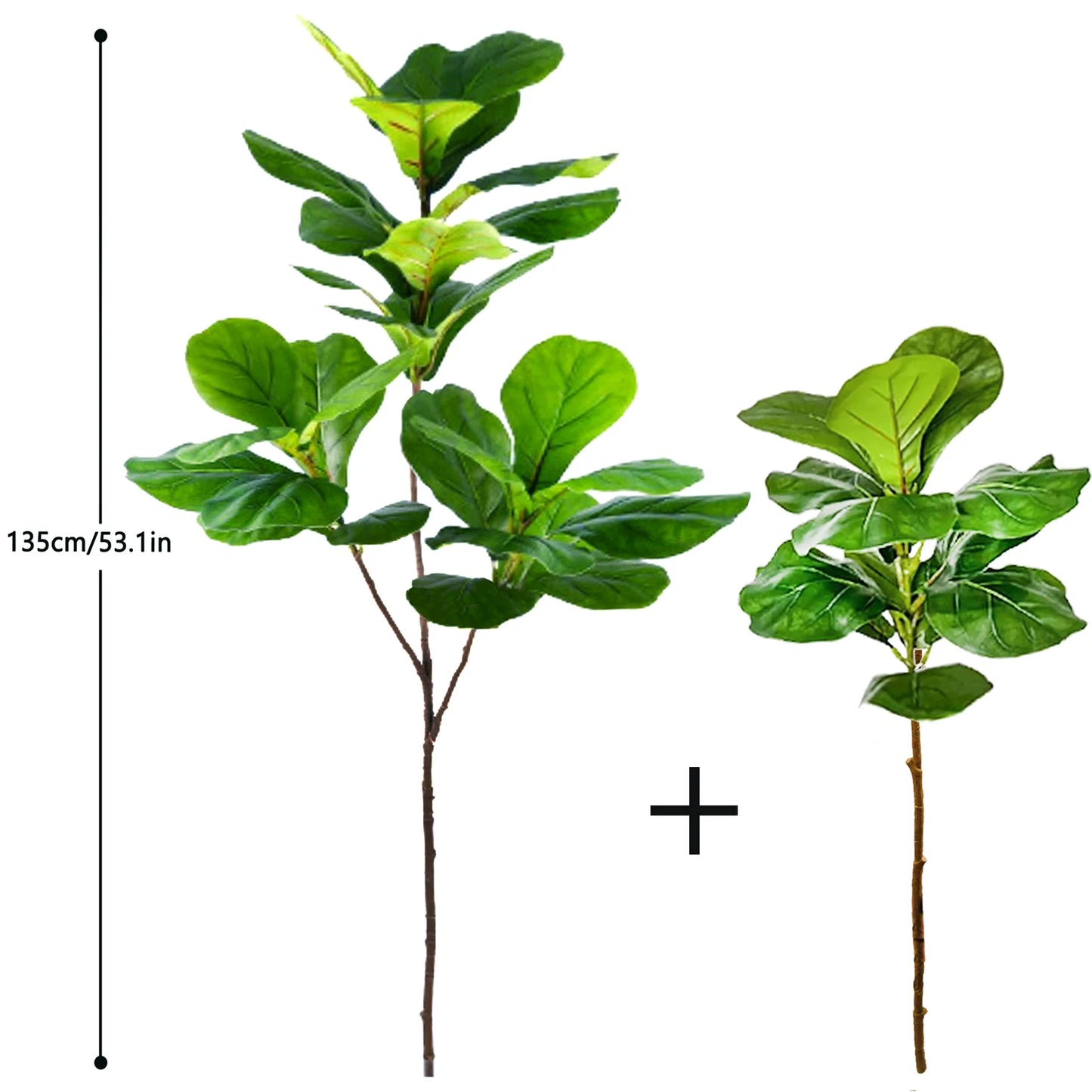 76-135cm Artificial Plants Fake Bamboo Tree Branch Plastic Nandina Leaves Tall Green Landscape For Home Garden Decor