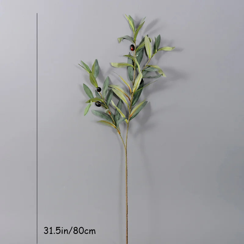 13-39in Long Tall Faux Olive Tree Branch Fake Plants Artificial Olive Branches with Olives for Home Wedding Office Shop Decor