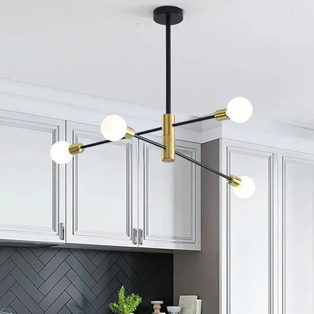 Postmodern Living Room Chandelier Dining Room Bedroom Light Luxury Nordic Lamps Simple Atmospheric Molecular Lamp Home Decor
