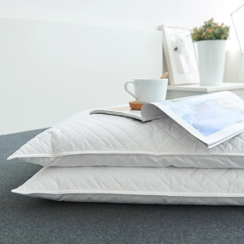 Holaroom Bedding Pillow Neck Protection Pillows Plaid Shaped Buckwheat Husk Filling Cushion for Home Sofa Office Nap Sleeping