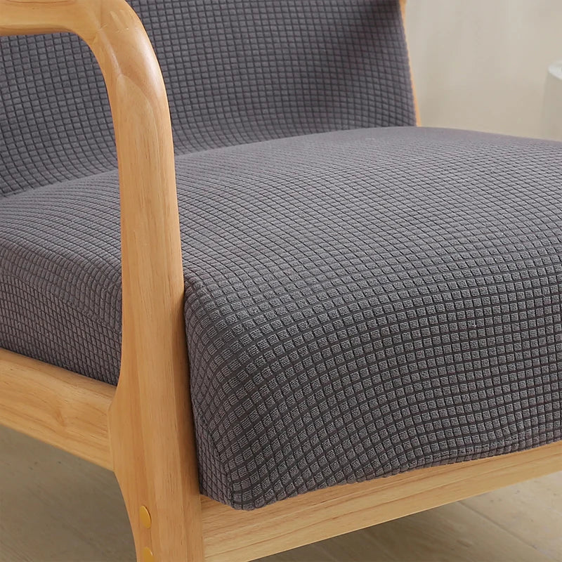 Armchair Slipcover Elastic Modern Chair Cover Zipper Stretch Wood Arm Chair Cover Protector Removable Seat Cover Home Decor