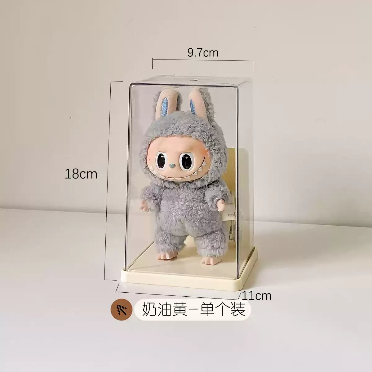 Labubu Acrylic Storage Box Large Capacity Transparent Rectangle Doll Display Cabinet Dustproof Home Desktop Toy Organizer