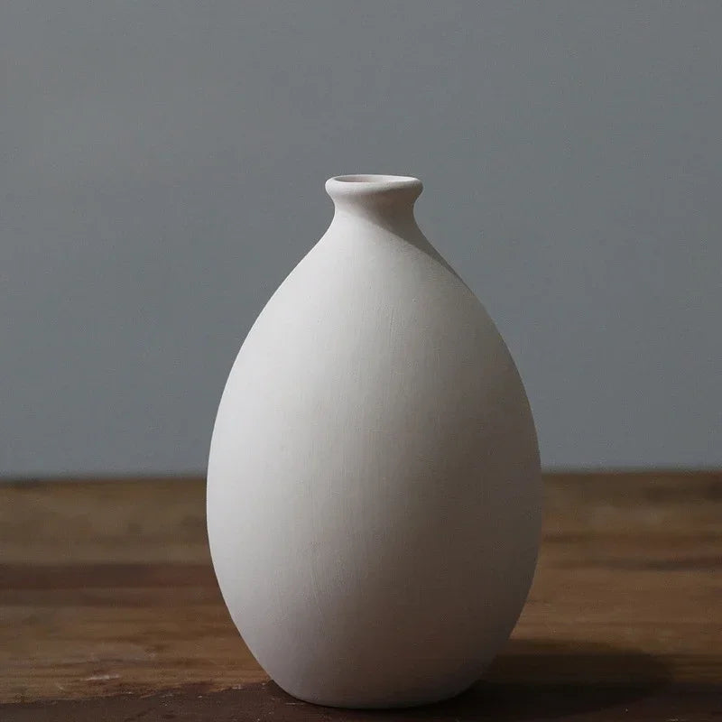 Plain Ceramic Vase Creative and Minimalist Arrangement Nordic Ins Style Decoration Pottery Props for Home Photography Plain Vas