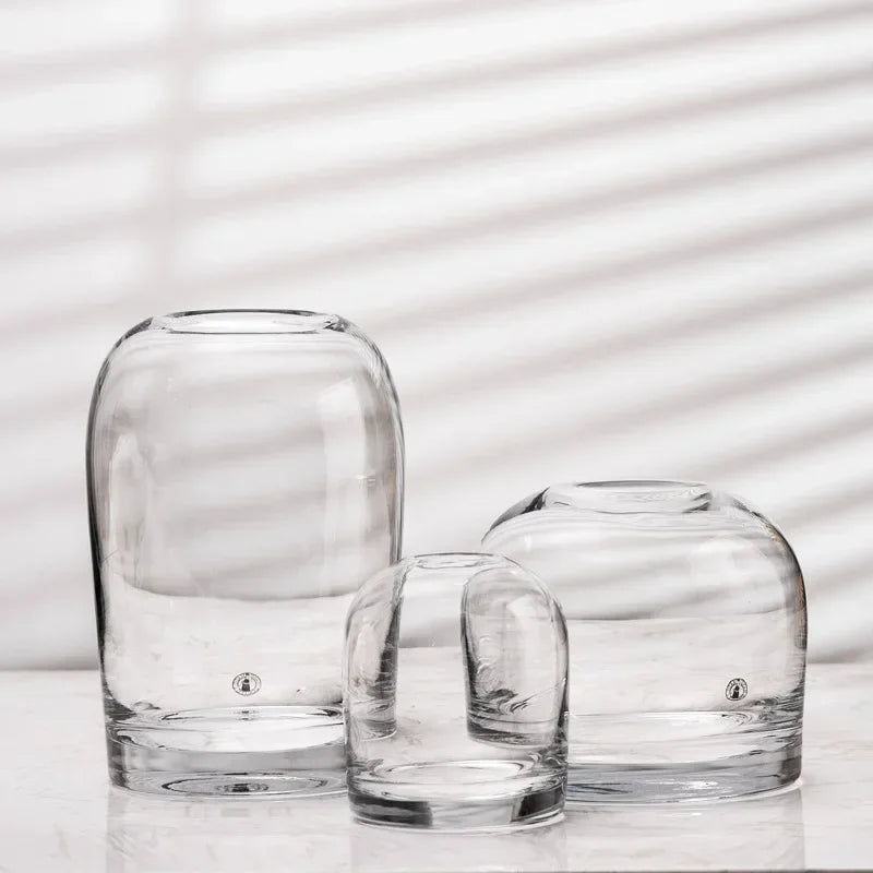 European style simple vase creative INS glass flower living room dining table flower vase crafts