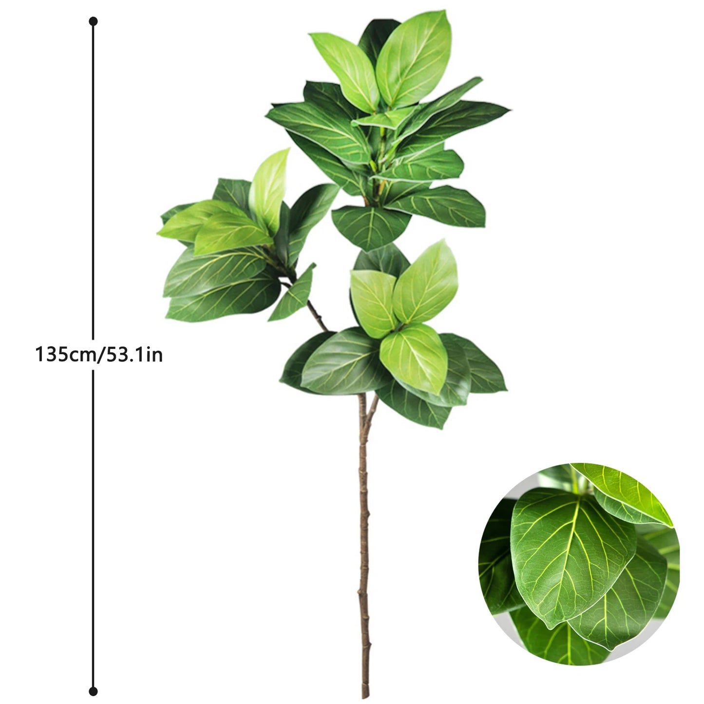 76-135cm Artificial Plants Fake Bamboo Tree Branch Plastic Nandina Leaves Tall Green Landscape For Home Garden Decor