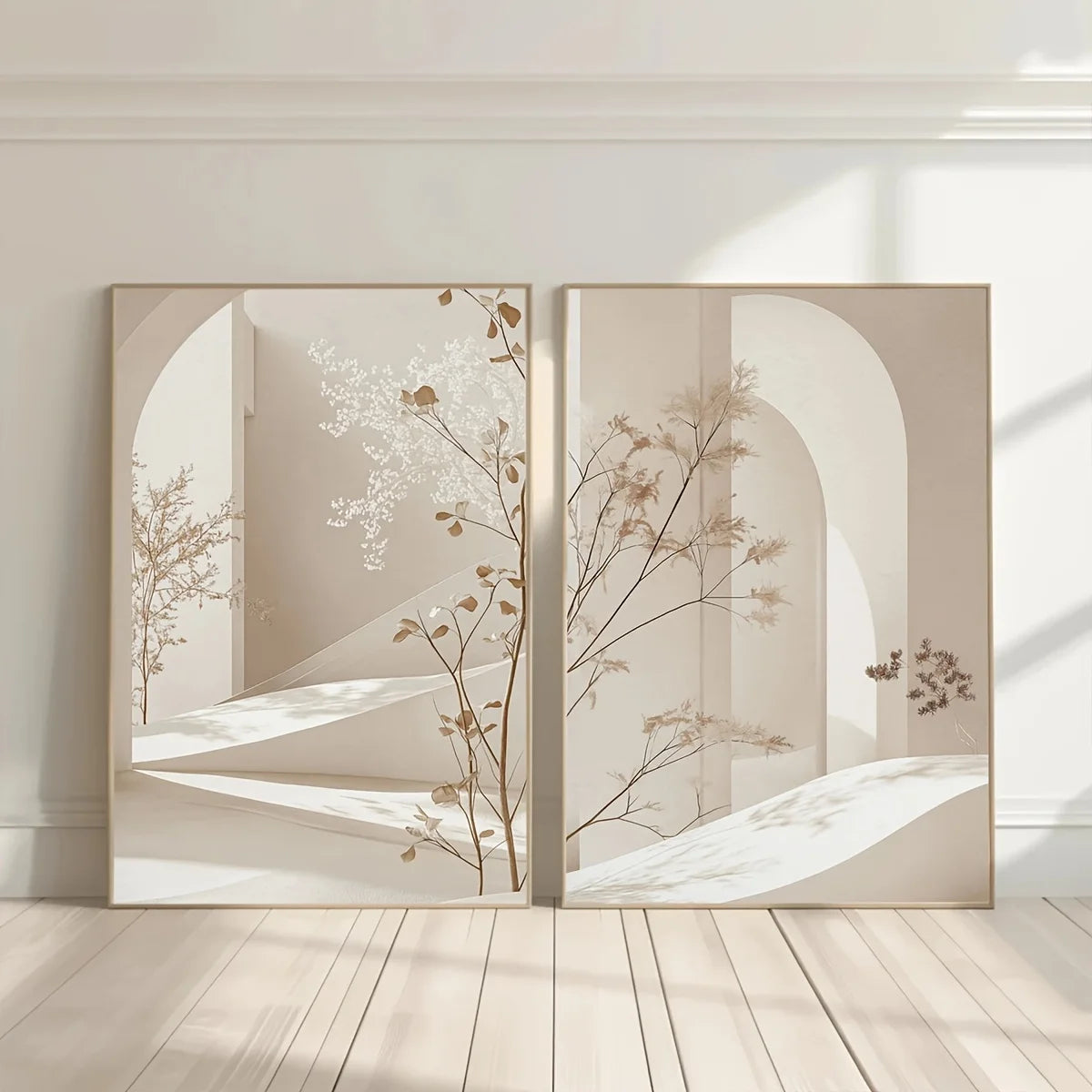 Minimalist Arch Landscape Canvas Print Bohemian Art Wall Art Poster for Modern Living Room Bedroom Bathroom Home Decor