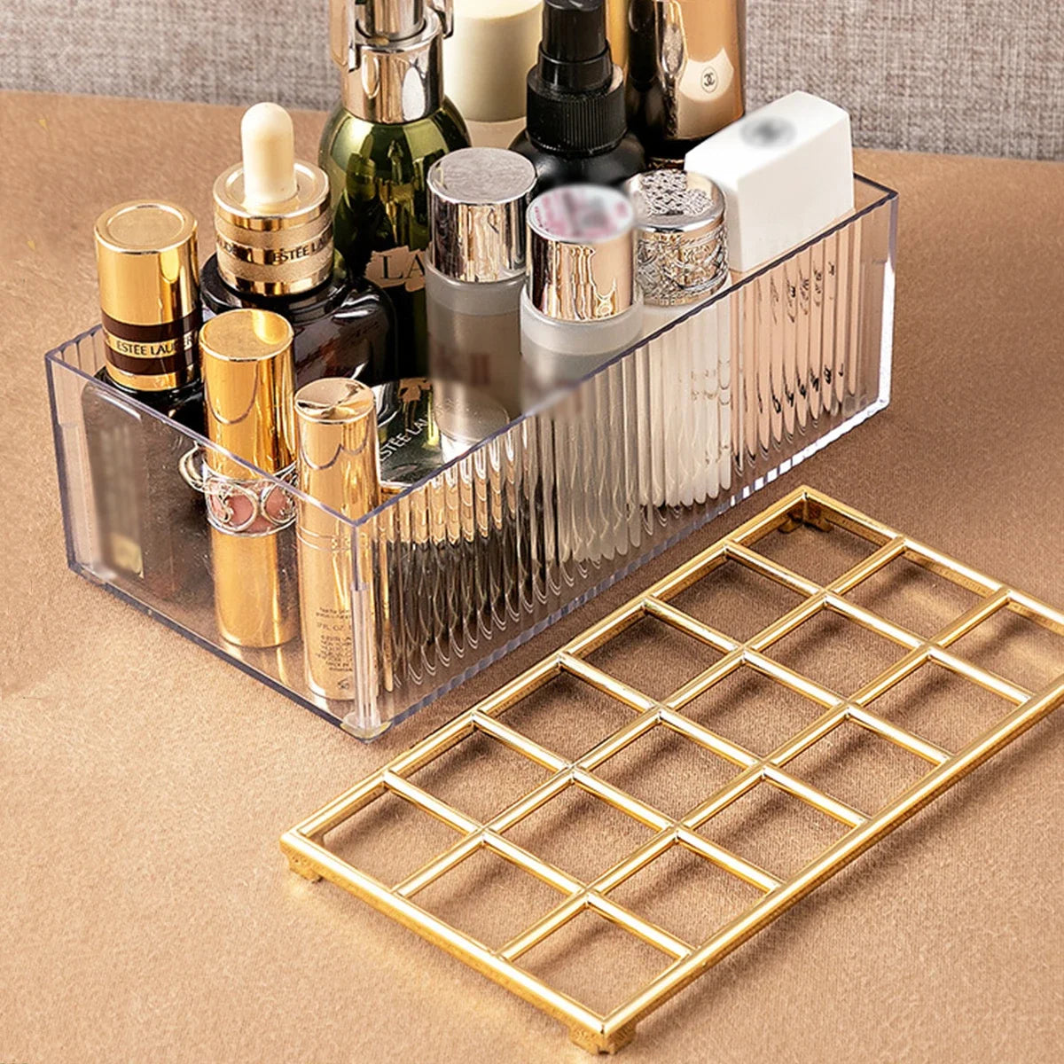 Plastic Make Up Organizer 18 Space Decoration for Dresser Countertop Storage Stand Lipstick Holder Lip Gloss Holder Organizer