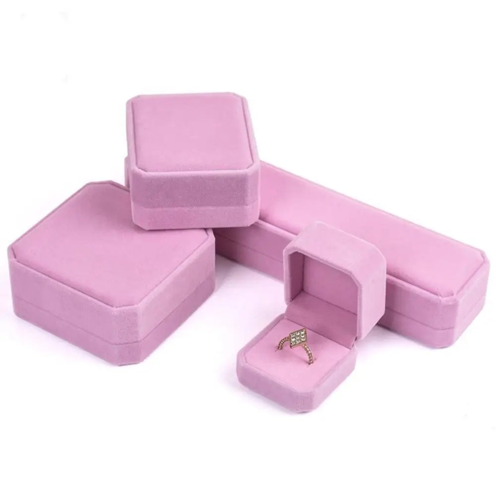 High-end Velvet Jewelry Box Necklace Ring Bracelet Pendant Earrings Storage Wedding Party Gift Box Jewelry Organizer Box Joyero
