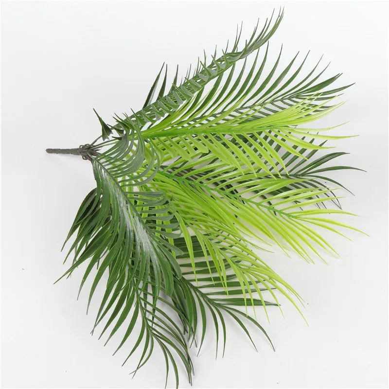 52cm 9Leaves Artificial Tropical Plants Fake Palm Plant Branch Green Leaves For Home Garden Office Jungle Carnival Decoration 52