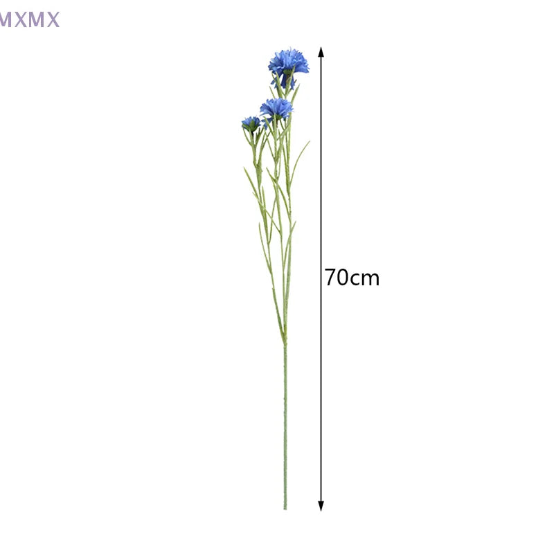 3 Forks/Bouquet Artificial Flower Silk Cornflower Fake Flowers Artificial Plant Decorative Flowers Home Decor Wedding Decor