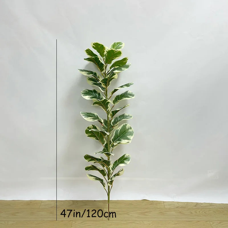 35-150cm Tropical Tree Artificial Rubber Tree Fake Tree Artificial Plants Faux Banyan Tree for Home Garden Room Shop Decor