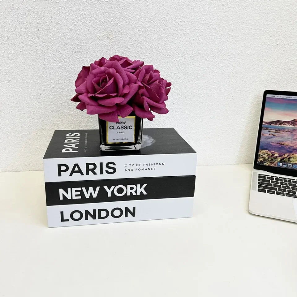 Modern Simulation Books Decorations for Home Luxury Coffee Table Ornaments Living Room Study Soft Fake Book Decorations Gifts