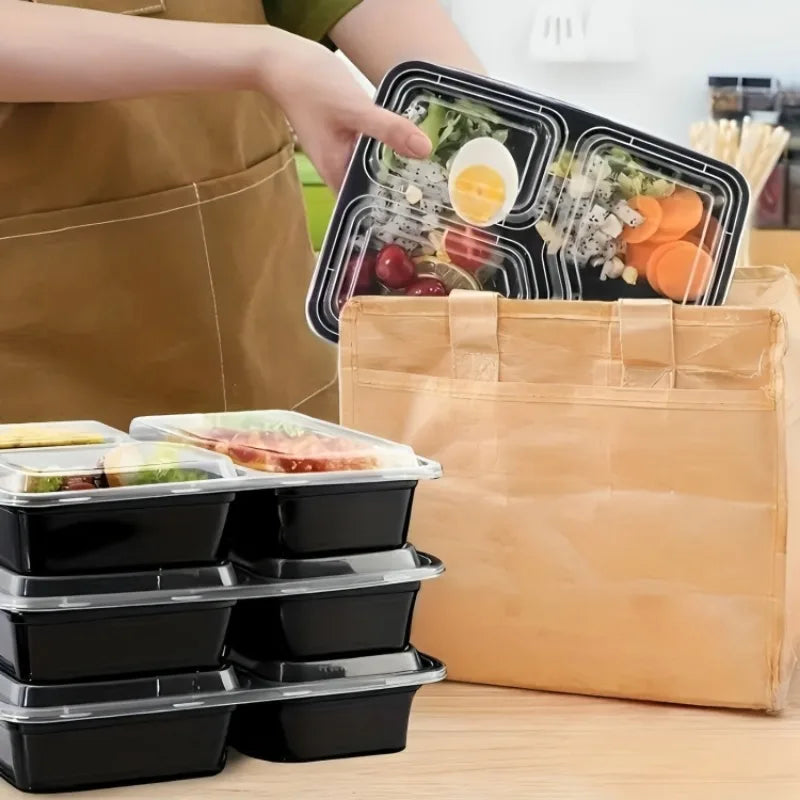 Plastic Food Prep Containers with Lid Food Storage Container Stackable Bento Box for Kitchen Picnic Restaurant School Household