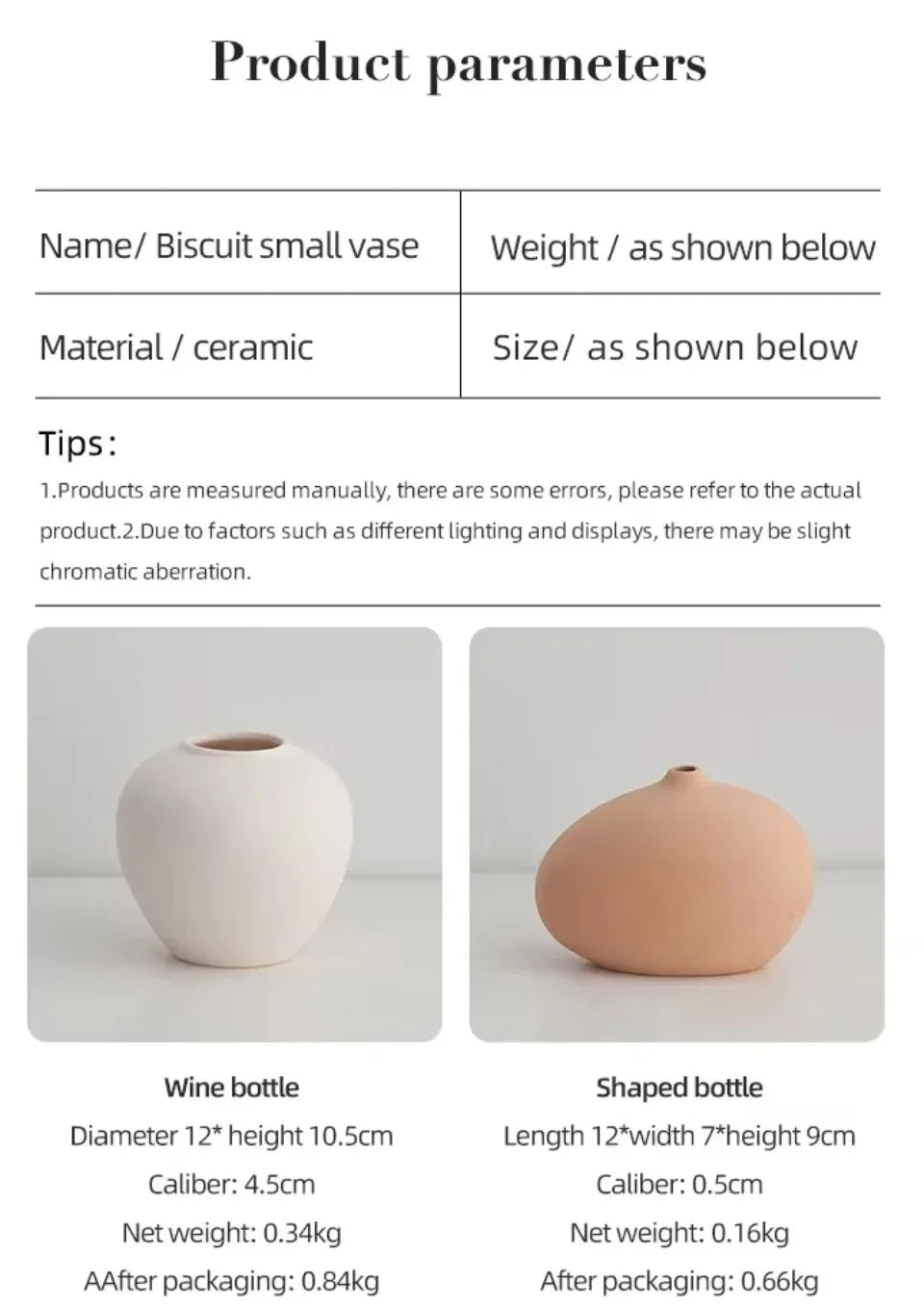 Plain Ceramic Vase Arrangement Creative and Minimalist Nordic Ins Style Decoration Pottery Props for Home Photography Plain Vas