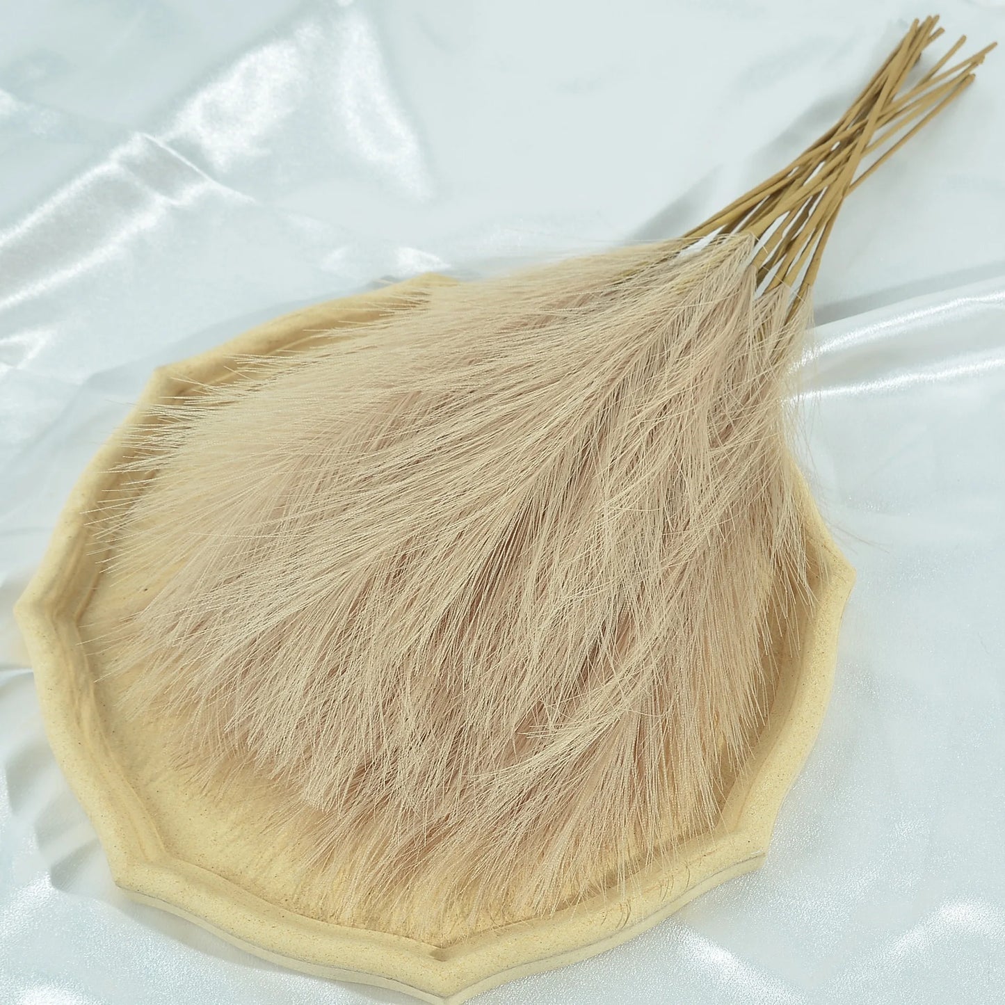 5pcs 2Fork 45cm Artificial Pampas Grass Bouquet Boho Decor Flower Fake Plant Reed for Table DIY Home Party Wedding Decoration