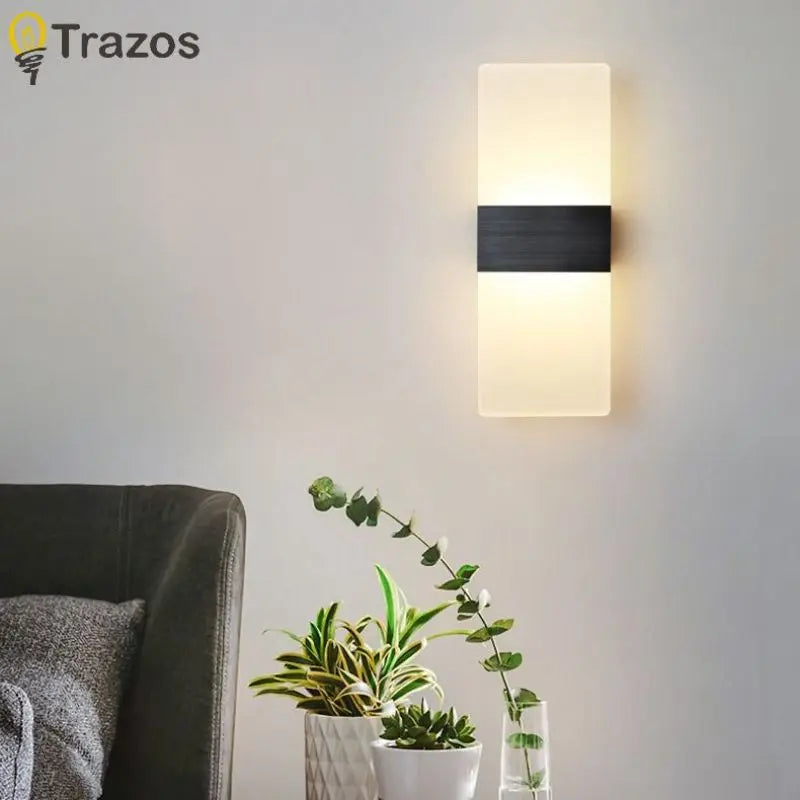Living Room Wall Lamp Acrylic LED Modern Simple Hotel Bedroom Background Corridor Staircase Entrance Light Luxury Bedside