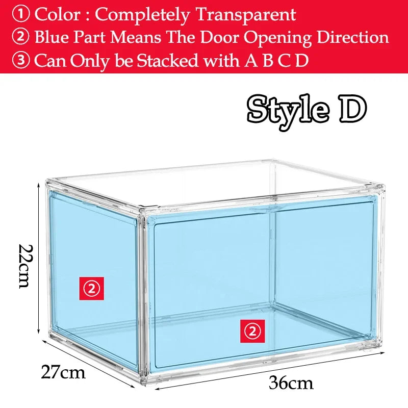 Transparent Storage Box Desktop Book Organizer Display Box Dustproof Large-capacity Storage Box for Books Models Bags Cosmetics