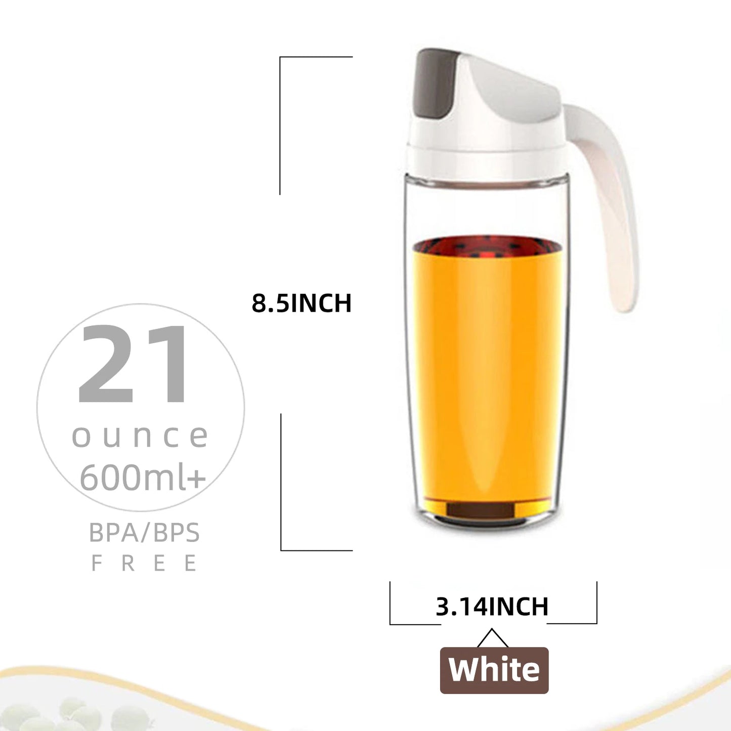 Obelix Olive Oil Dispenser Bottle Auto Flip Condiment Container Automatic Cap And Leakproof Vinegar Glass Cruet Kitchen Tools