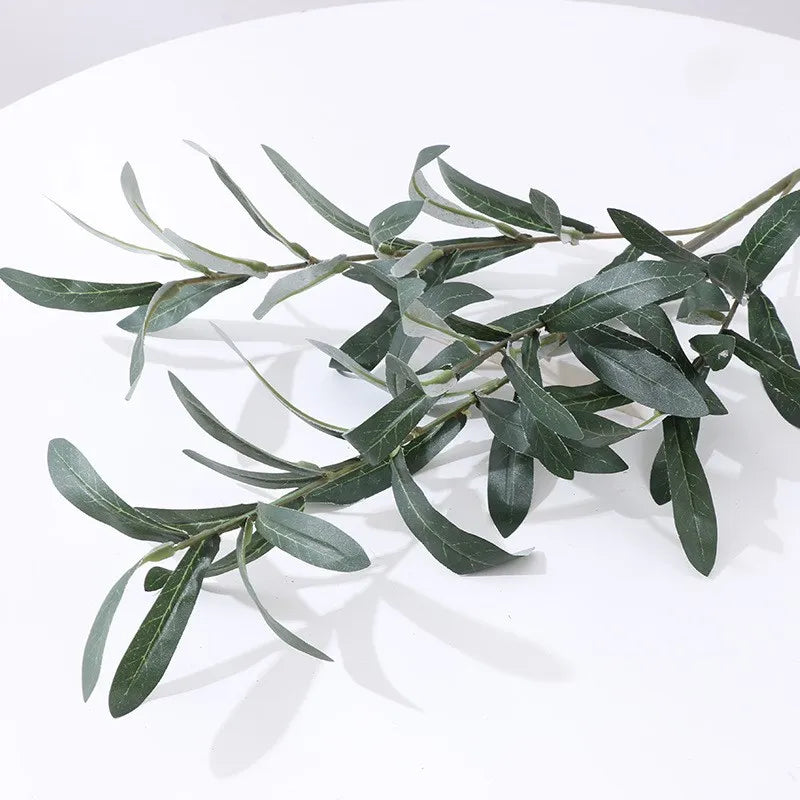 Artificial Green Leaf Olive Branch Fruit Fake Plants Wedding Home Photography Props Flower Arrangement Decoration Indoor Outdoor
