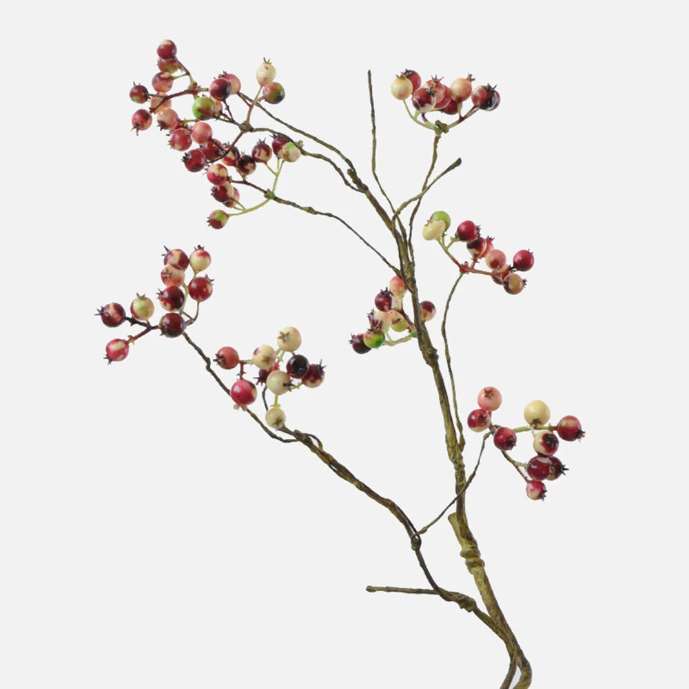 1 Branch Simulate Tree Fruit Flower Plant Branch Arrangement DIY Home Decoration