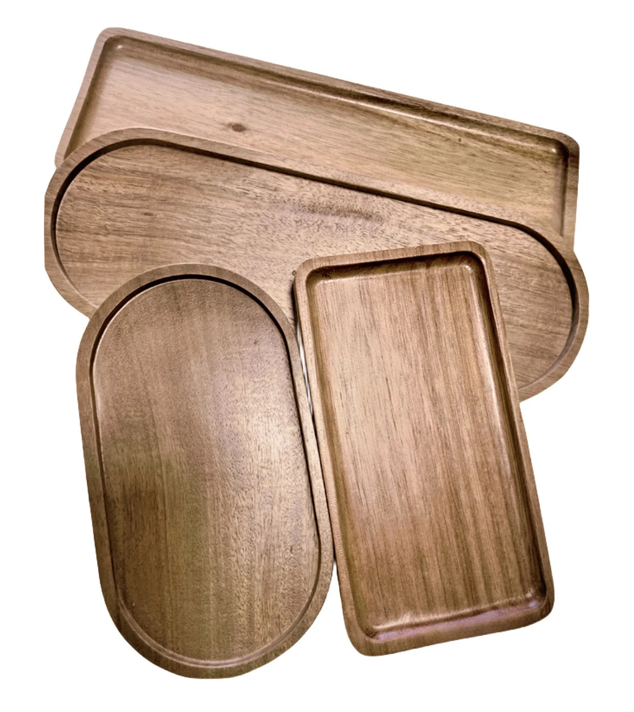 Tableware Solid Wood Food Tray Round Rectangle Dessert Plate Japanese-style Wooden Snack Fruit Tea Saucer Pallet Kitchen Supply