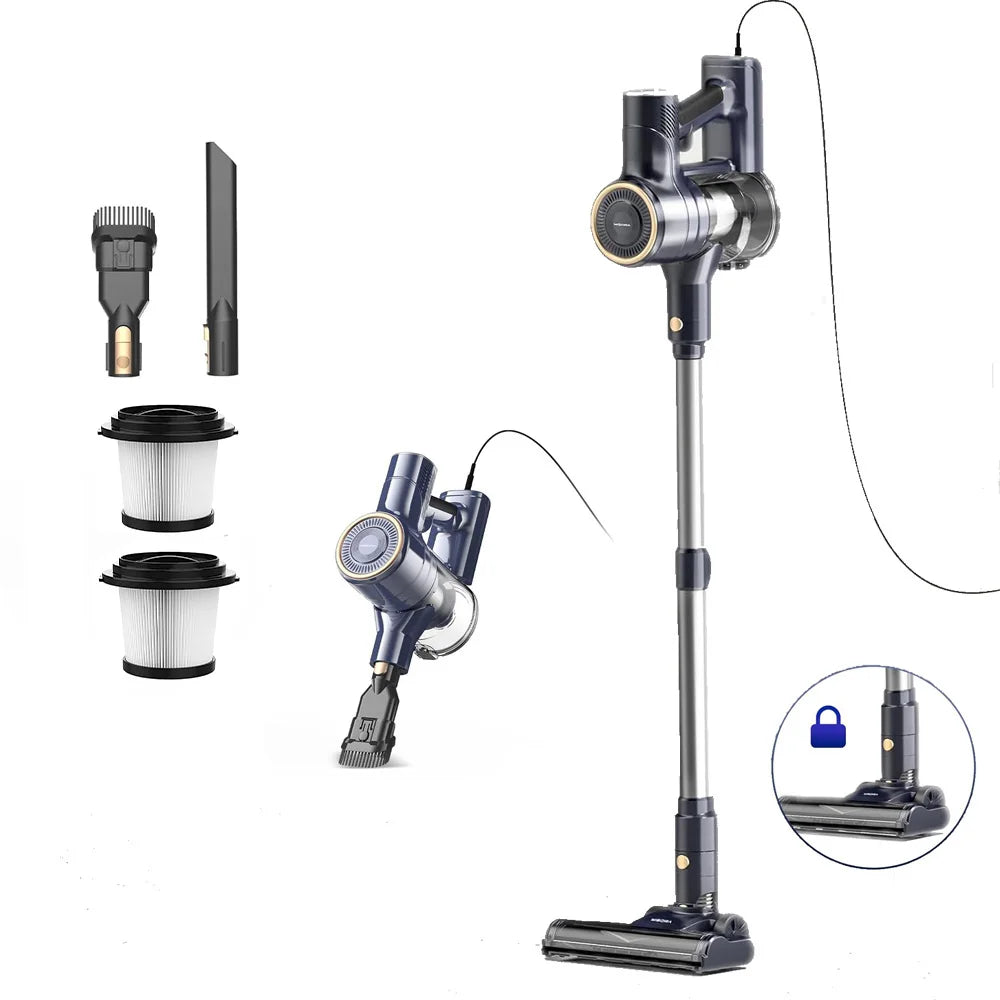 YISORA Corded Vacuum Cleaner, 600W 23KPa Stick Vacuum, Free-Stand 6 in 1 Handheld Vacuum Cleaner for Hard Floor Carpet