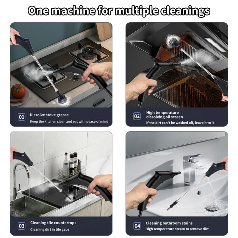 Handheld Steam Cleaner High Pressure Steam Cleaning Machine for Machine Kitchen Hood Air Conditioner Steam Cleaner for Car
