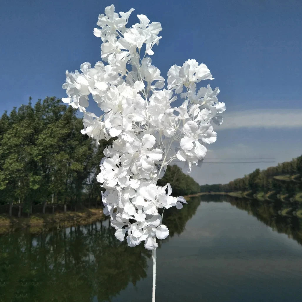 10pcs white branch snow Gypsophila Artificial plants cherry blossom wedding arch decoration artificial flower