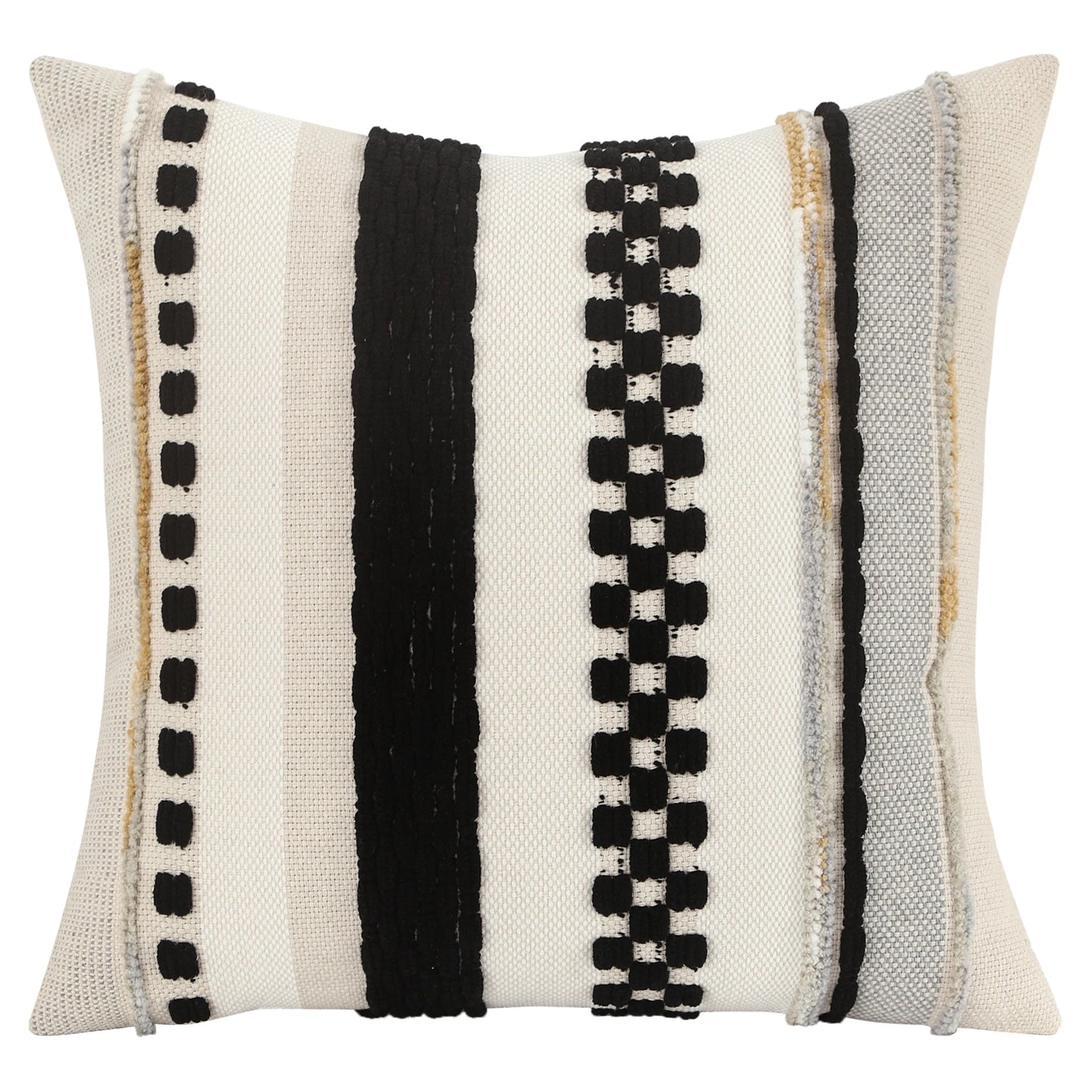 1 Pc Boho Throw Pillow Covers 18x18 Inch Striped Cousion Cover Decorative Chenille Pillowcases Square Cushion Covers