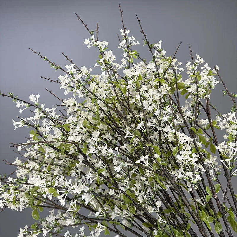 90CM Artificial Green Plant Home Dining Table Decoration Flower Branch Arrangement Accessories Snow Willow Branches