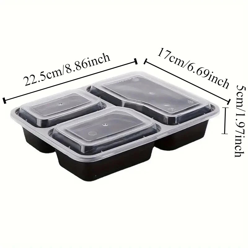 Plastic Food Prep Containers with Lid Food Storage Container Stackable Bento Box for Kitchen Picnic Restaurant School Household