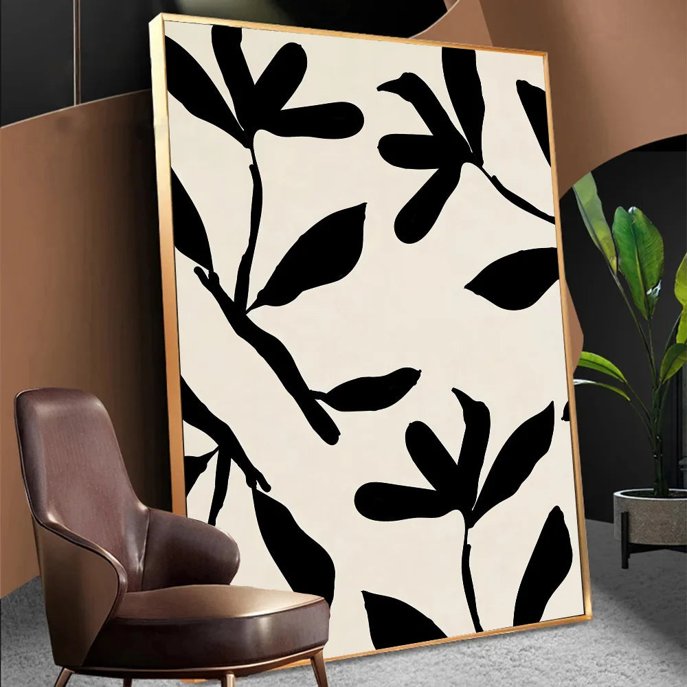 Abstract Minimalist Abstract of Female Body Lines Anime Posters Sticky Decoracion Painting Wall Art White Kraft Paper Wall Decor