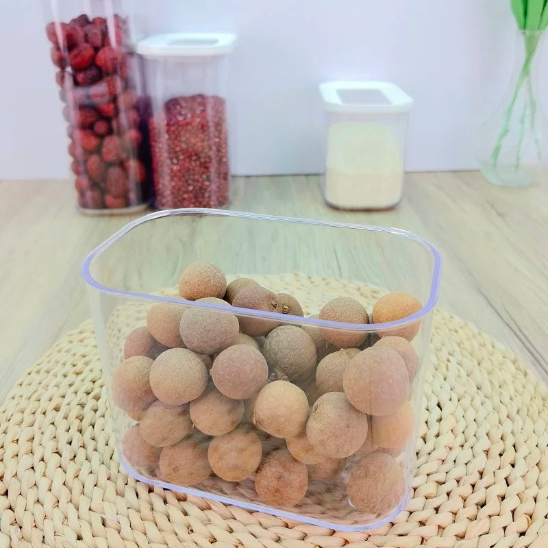 Plastic Sealed Storage Box Transparent Food Container Coffee Bean Organizer Food Storage Cereal Dispenser Kitchen Kitchen Items