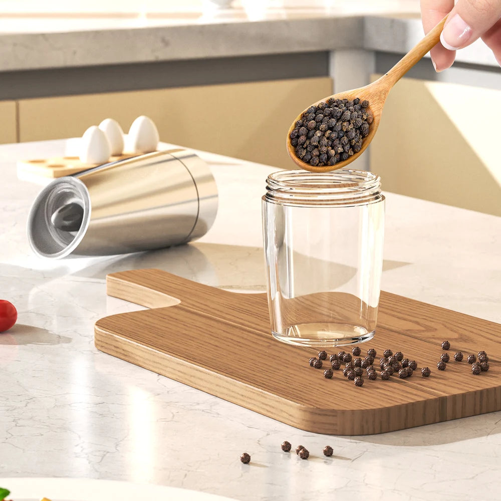 Electric Automatic Salt and Pepper Grinder Set with Led Light Grinder Set Spice Mill Adjustable Spices Grinder Kitchen Tools