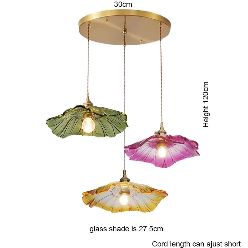 Dining Room Colorful Glass Pendant Light Kitchen Island Hanging Lighting Living Room Foyer Hall Ceiling Lamps Chandelier Bedroom