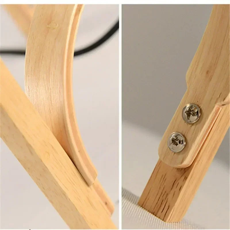 Modern Simple Wood Floor Lamp for Living Room Bedroom Study Indoor Lighting Decoration Standing Lamp
