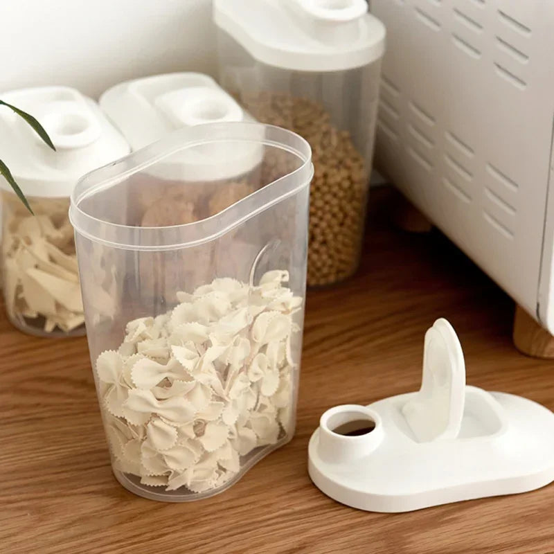 Food Storage Containers with Lids Stackable Treat Box Containers for Kitchen Pantry Organization Containers for Rice Dispenser