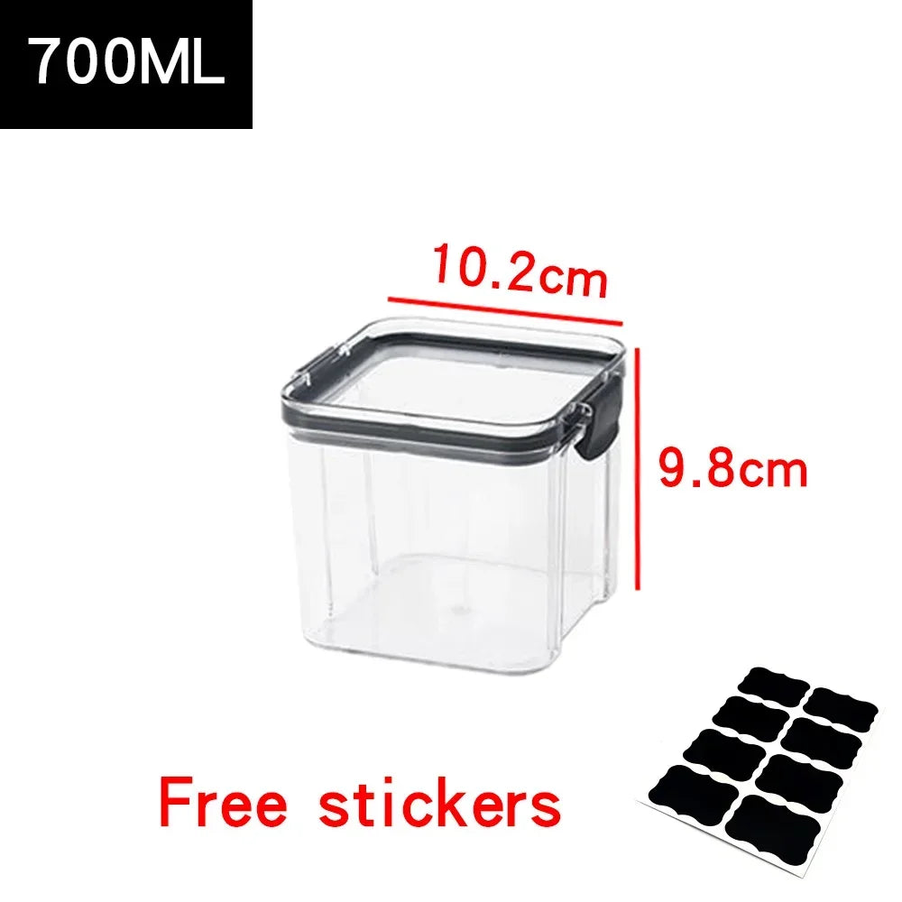 PET Food Storage Containers Kitchen Organization Kitchen Storage Box Jars Ducts for Food Storage Box Fridge Organizer Containers