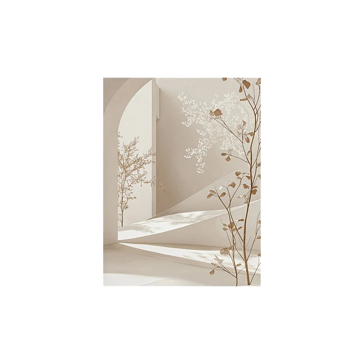 Minimalist Arch Landscape Canvas Print Bohemian Art Wall Art Poster for Modern Living Room Bedroom Bathroom Home Decor