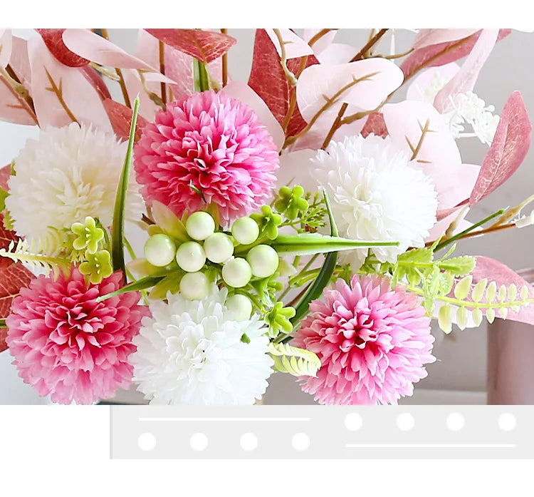 Artificial Flowers Peony Fake Flowers Hydrangea Crafts for DIY Home Bridal Wedding Party Festiva Decoration