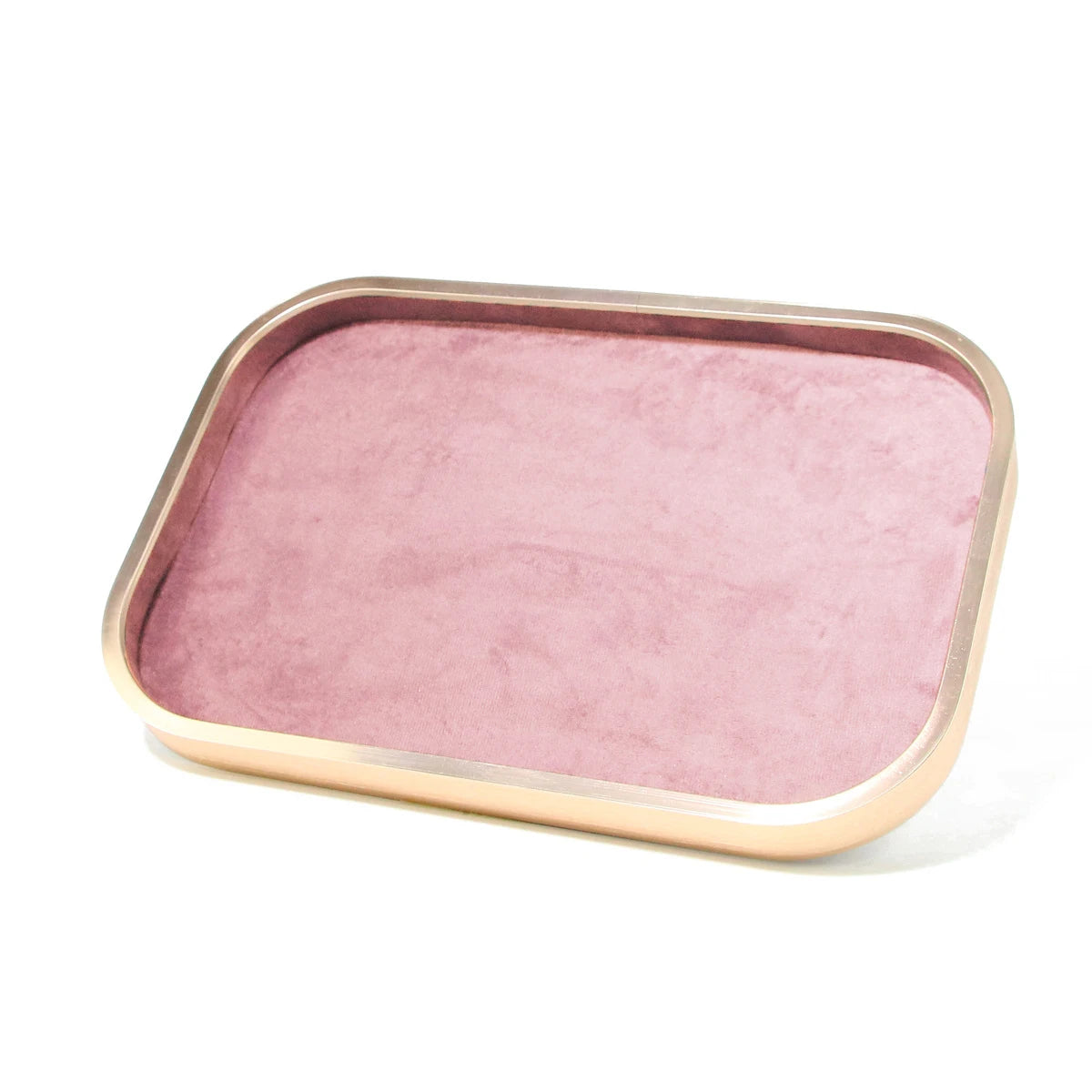 High-grade Metal-edged Jewelry Tray Inside Sufiber Velvet Jewelry Tray Necklace Ring Pendant Bracelet Storage Display Tray