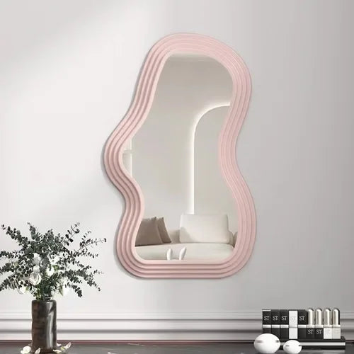 Lazzy House Wall Mirror for Bedroom Bathroom Kawaii Makeup Mirror House Decoration Living Room Decoration Home Decor