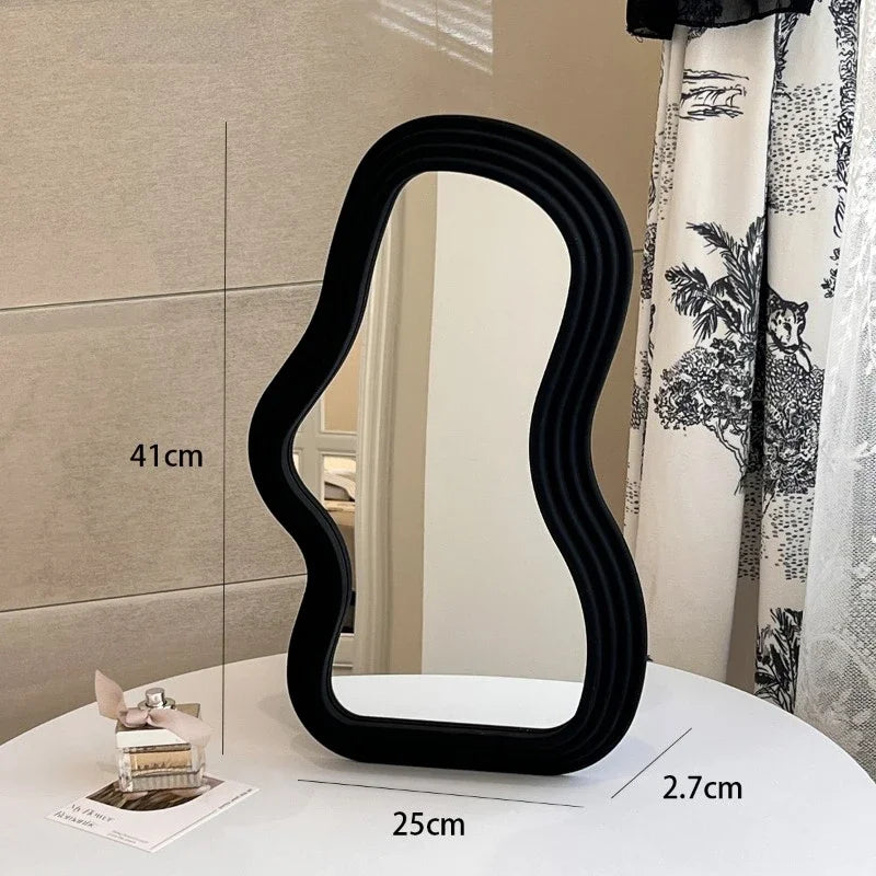Lazzy House Wall Mirror for Bedroom Bathroom Kawaii Makeup Mirror House Decoration Living Room Decoration Home Decor