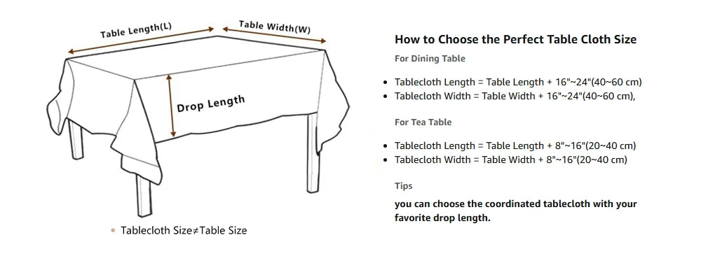 Battilo Linen Cotton Tablecloth Round Rectangular Table Cloth Waterproof Table Cover for Dining Coffee Table Kitchen Room Decor