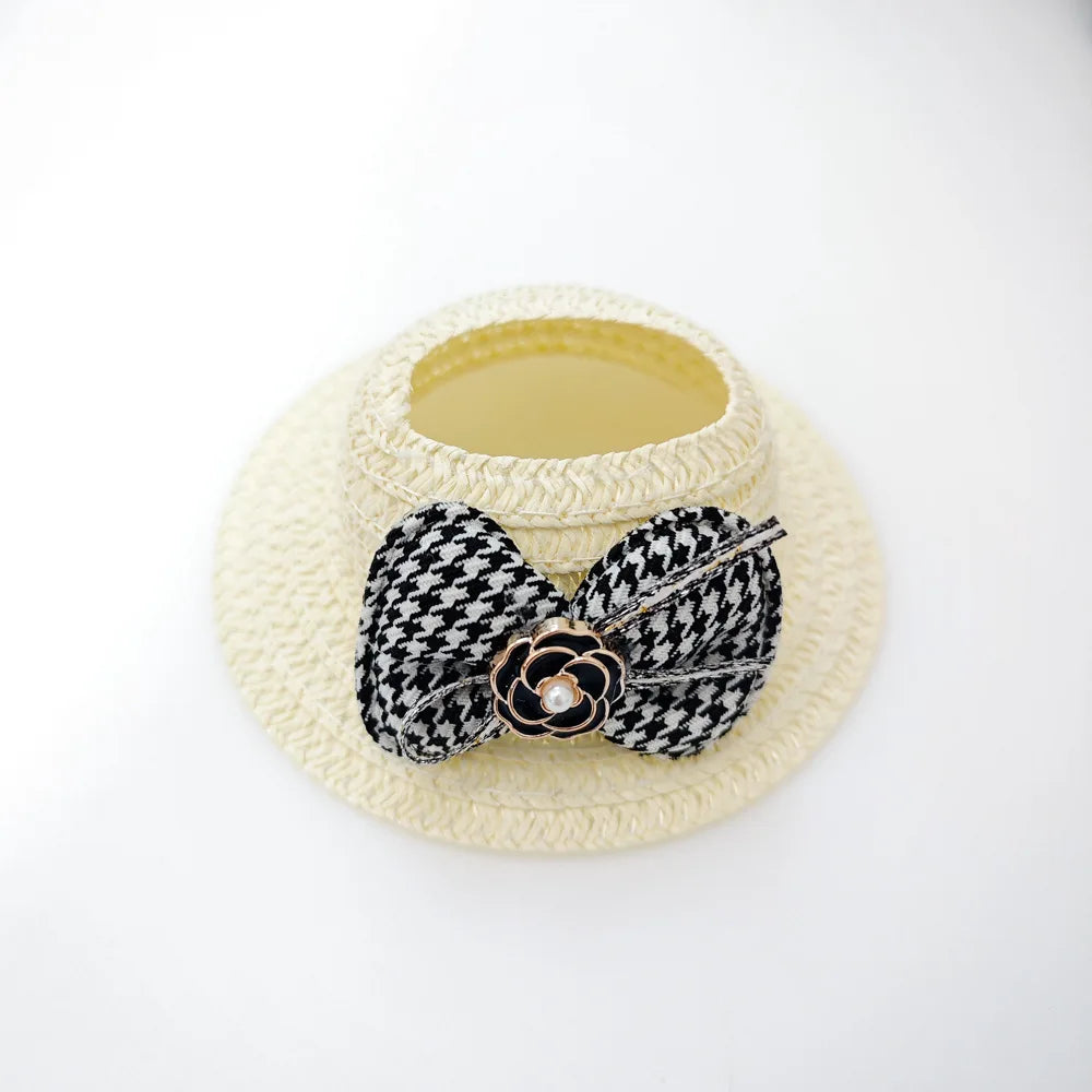 Doll Accessory for Labubu Hat Open Top Straw Hat Woven Hat Labubu Party Clothing Outfit Accessories Kids Girls Toys 1Pcs
