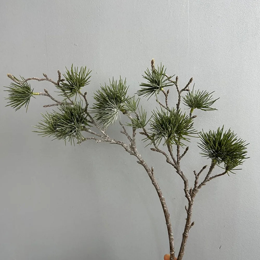 Green Artificial Pine Branch Luxury Realistic Pine Trees Plants Plastic Elegant Fake Plants Holiday Party Wedding
