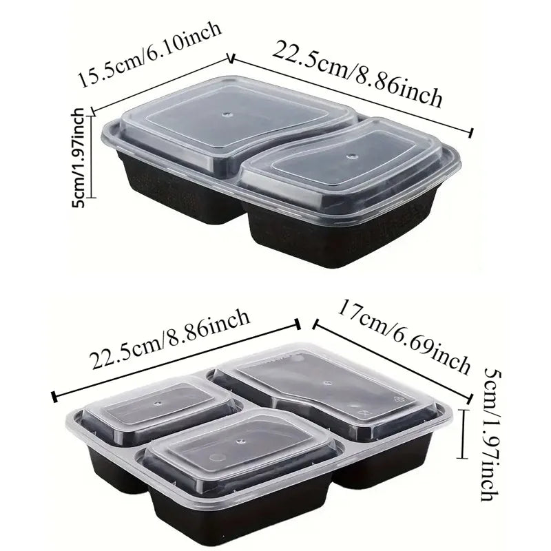 Plastic Food Prep Containers with Lid Food Storage Container Stackable Bento Box for Kitchen Picnic Restaurant School Household