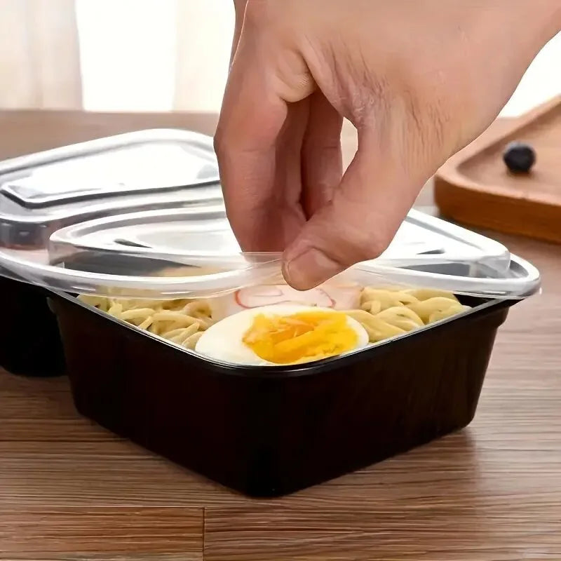 Plastic Food Prep Containers with Lid Food Storage Container Stackable Bento Box for Kitchen Picnic Restaurant School Household